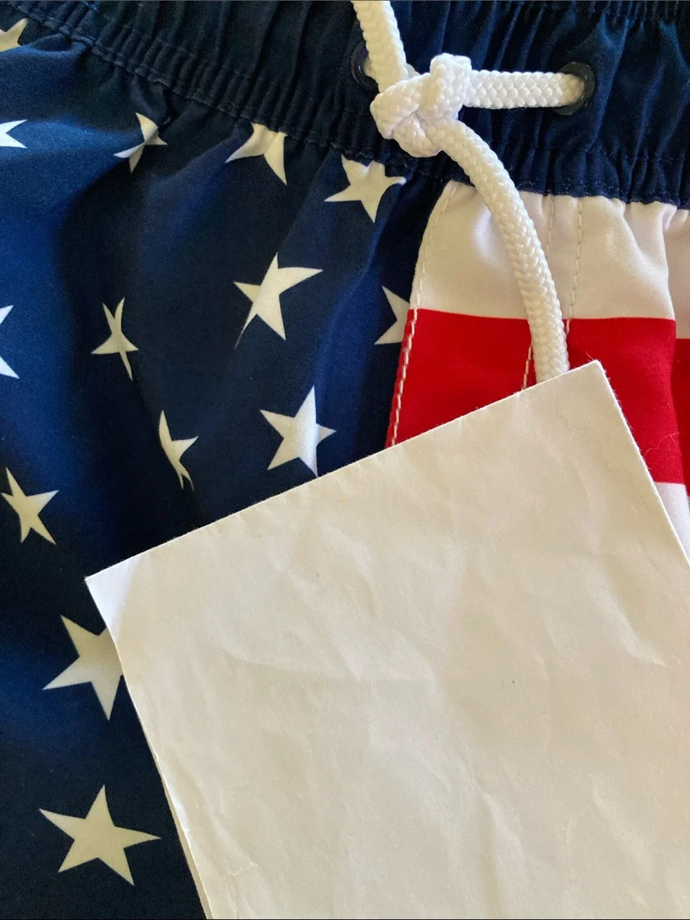 Boys OshKosh red white blue swim shorts size 7
